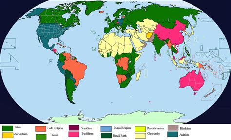 Map of the second largest religion in every country - Vivid Maps