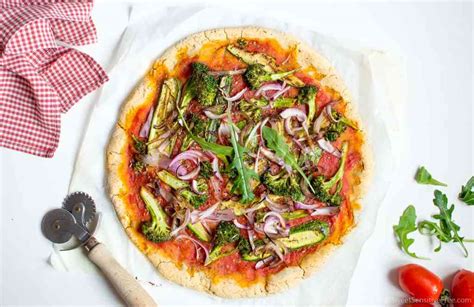 Easy, Quick Gluten free Yeast free Pizza Crust (Vegan)