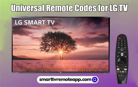 3, 4, & 5 Digit Universal Remote Codes for LG Smart TV - Smart TV Remote App