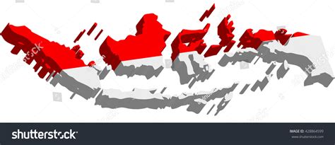 Map Indonesia 3d On White Background Stock Illustration 428864599 | Shutterstock