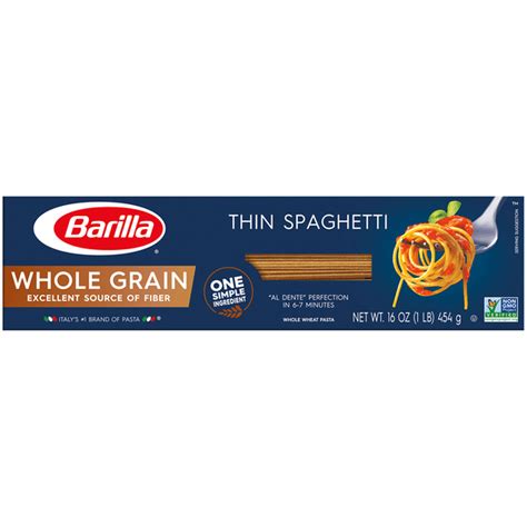 Barilla® Whole Grain Pasta Thin Spaghetti (16 oz) - Instacart