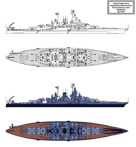 Modernised South Dakota class Battleship by Tzoli on DeviantArt