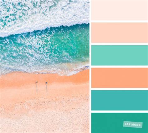 Peach and green color palette | Peach and teal color scheme