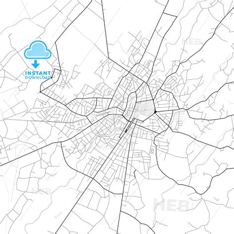 Vector PDF map of Zugdidi, Georgia - HEBSTREITS Sketches | Printable maps, Map, Map vector