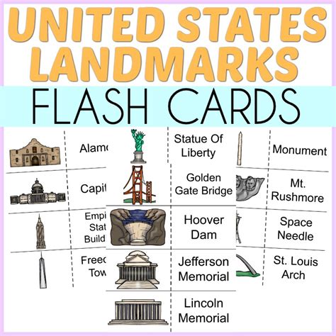 Landmarks of The United States Matching Activity - The Activity Mom