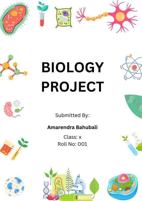 Science Project Front Page Design - Free Front Page Design