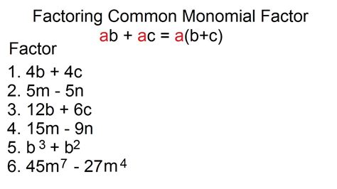 Common Monomial Factor Steps - avsfashionproduct