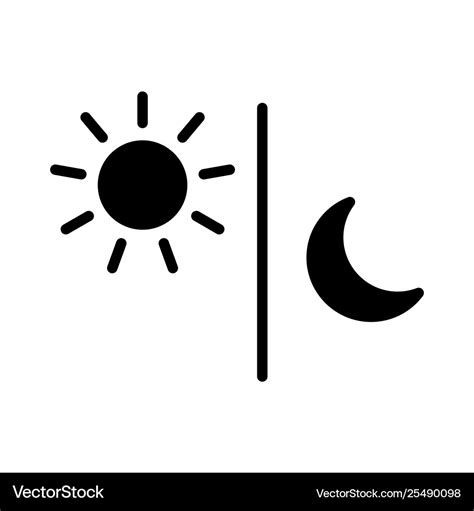 Sun moon icon black isolated Royalty Free Vector Image