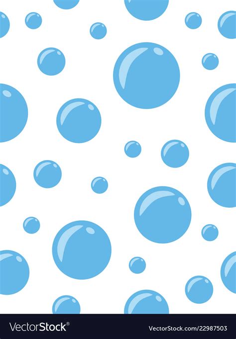 Light blue bubbles water drop on white background Vector Image