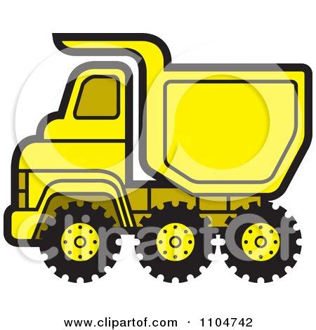 Clipart Yellow Dump Truck 2 - Royalty Free Vector Illustration by Lal Perera #1104740