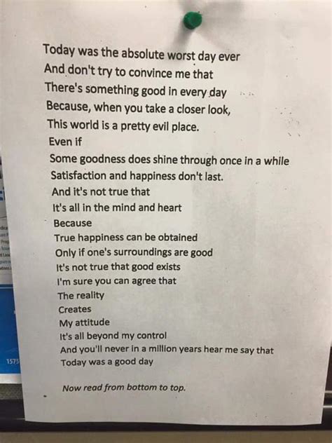 Today Was The Absolute Worst Day Ever Poem of Hope