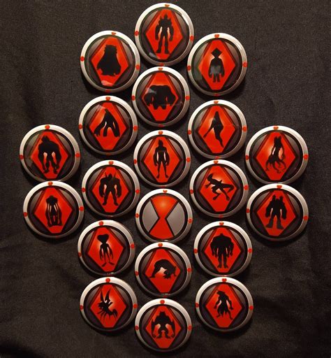 Ben 10 Red Omnitrix Aliens Setsingle Purchase or Set of 20 - Etsy Australia