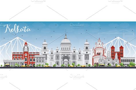 Kolkata Skyline | Custom-Designed Illustrations ~ Creative Market