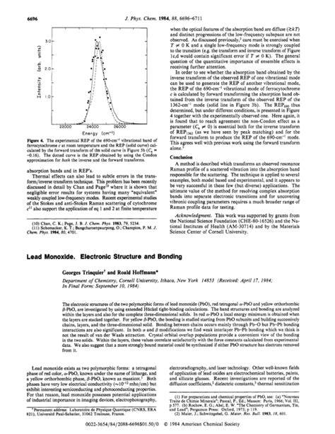 Lead Monoxide. Electronic Structure and Bonding