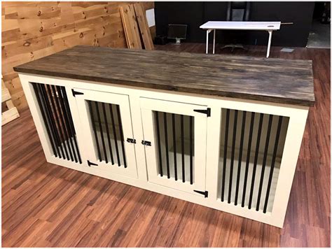 DIY Plans for Large Double Dog Kennel Dog Crate Furniture - Etsy | Dog ...