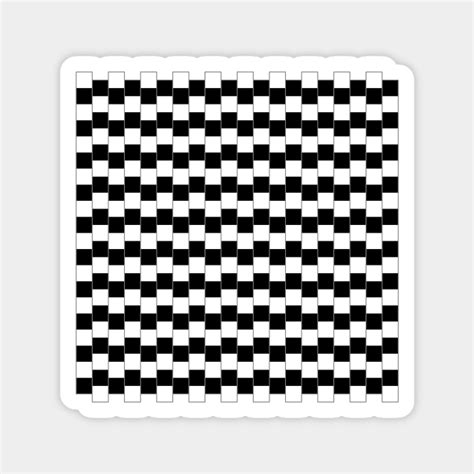 Cafe Wall Optical Illusion - Illusion - Magnet | TeePublic