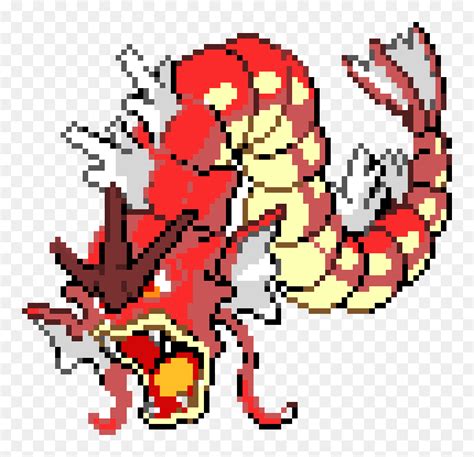 Transparent Gyarados Png - Pixel Art Shiny Gyarados, Png Download - vhv