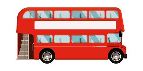 Premium Vector | Red double-decker bus icon on white background