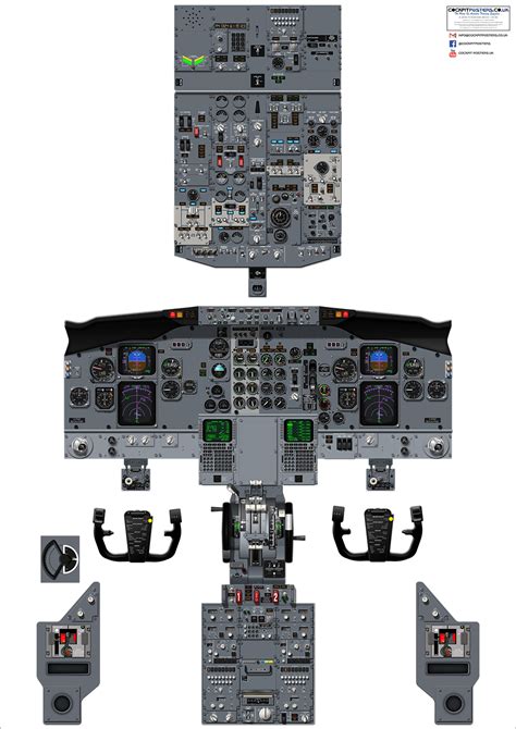 Boeing 737 300/500 Cockpit Poster - CockpitPosters.co.uk