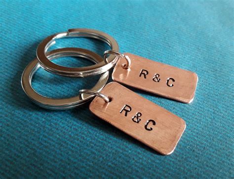 Couples Keychain Set Personalized Couples Gift Boyfriend - Etsy