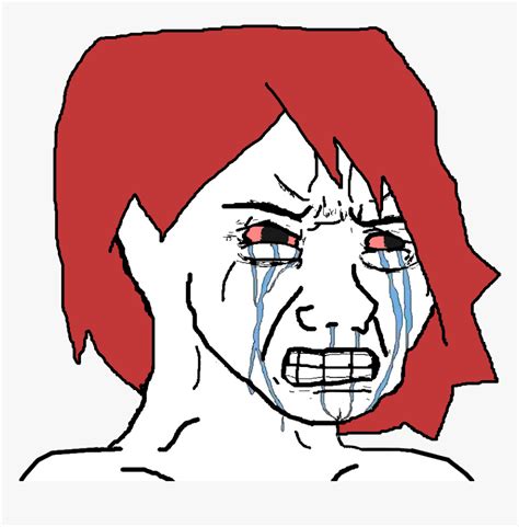 Crying Blood Rage Face , Png Download - Sad Face Drawing Meme, Transparent Png - kindpng