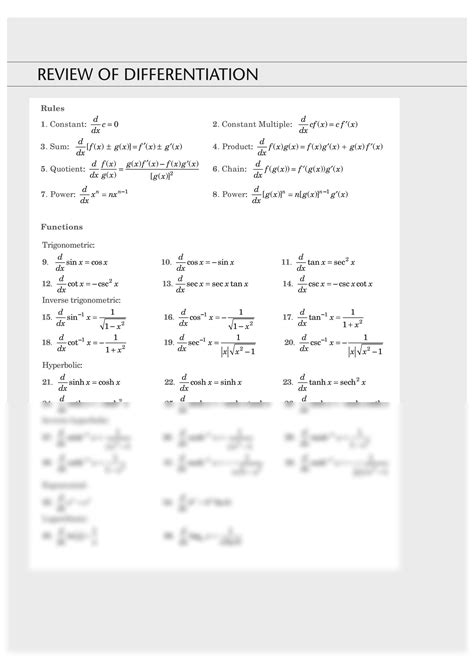 SOLUTION: Differential integral formulas - Studypool