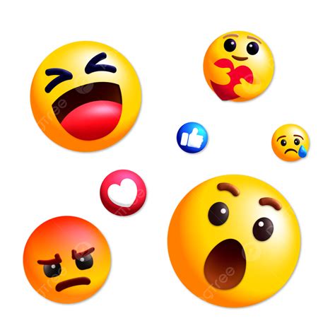 Facebook Emojis 3d Vector, Facebook Emoji Icon 3d In The Air, Facebook Emoji, 3d, Icon Facebook ...