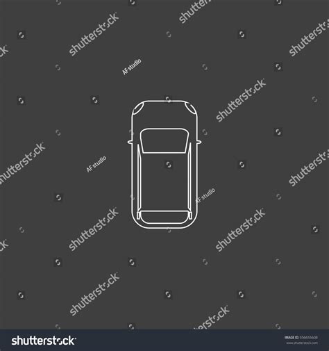 Top View Car Outline Vector Icon Stock Vector (Royalty Free) 556655608 | Shutterstock