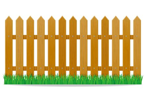 wooden fence vector illustration 492438 Vector Art at Vecteezy