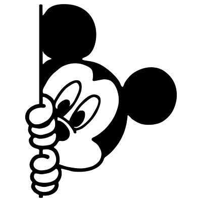 5.1" PEEKING MICKEY v2 Vinyl Decal Sticker Car Window Laptop Disney ...