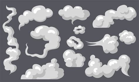 Free Vector | Steam clouds set