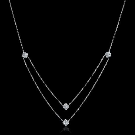 .68ct Diamond 18k White Gold Necklace