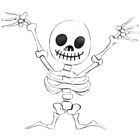 Happy Skeleton Clipart · Creative Fabrica