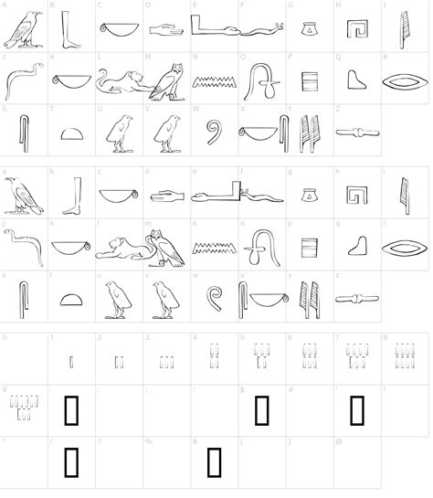 Egyptian Hieroglyphs Font