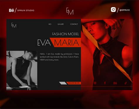 Fashion Model Portfolio Web design :: Behance