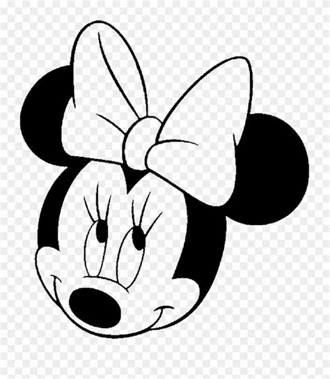 Minnie Mouse Black And White Clip Art