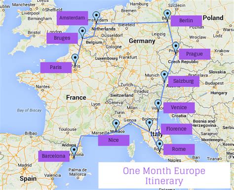 First Timers One Month Europe Itinerary - The Trusted Traveller | Europe itineraries, European ...