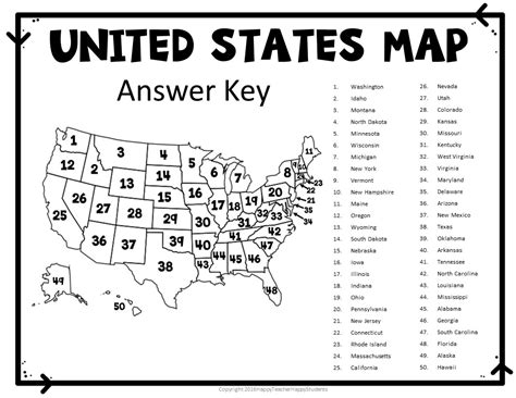 United States Map Quiz & Worksheet: USA Map Test w/ Practice Sheet (US Map Quiz) | Made By Teachers