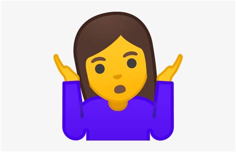 Free Png Shrug Emoji Woman Android Png Images Transparent - Girl ...