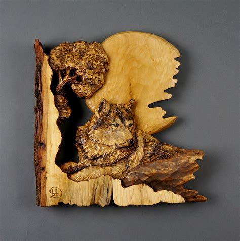 Free wolf wood carving patterns