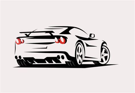 Sports Car Outline Drawing