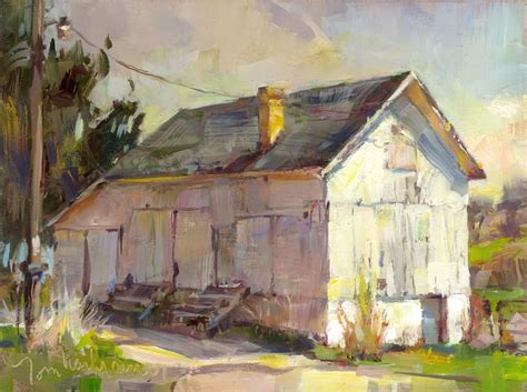 Small White Barn Web | Painting, White barn, Impressionist