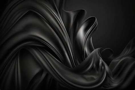 Premium AI Image | A black silk fabric background