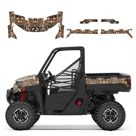 Transform Your Polaris Ranger with Stylish Camo Wraps - Light Green Leaves Design | Kemimoto