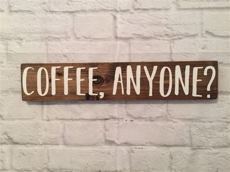 Coffee Anyone wood sign Coffee rustic wood sign Kitchen