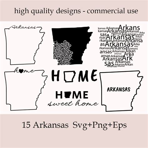 Arkansas SVG, Arkansas State Outline PNG Bundle – MasterBundles