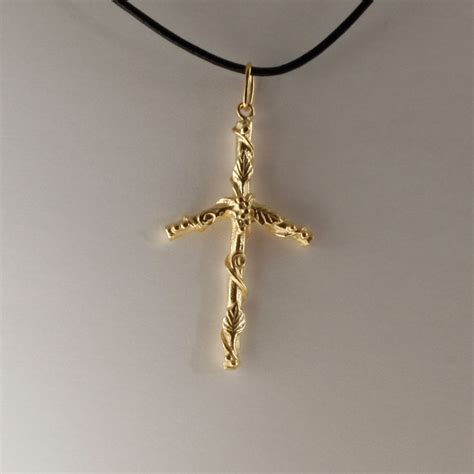 Orthodox Cross Necklace Gold Christian Pendant Cross Georgian - Etsy