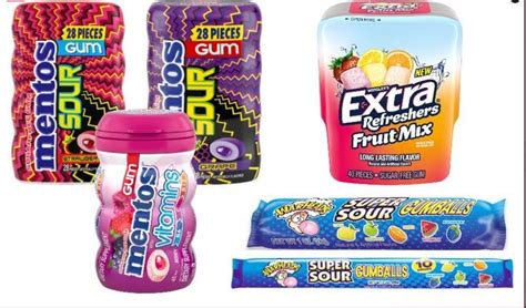 Mento Sours, Extra Refreshers Fruit Mix & Warhead Gummies | Fruit mixes, Gummies, Caramel