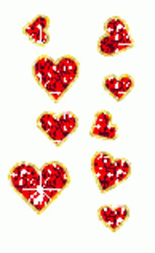 Hearts Glittery Sticker - Hearts Glittery Red Glitter - Discover ...