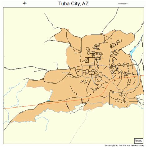 Tuba City Arizona Street Map 0476010